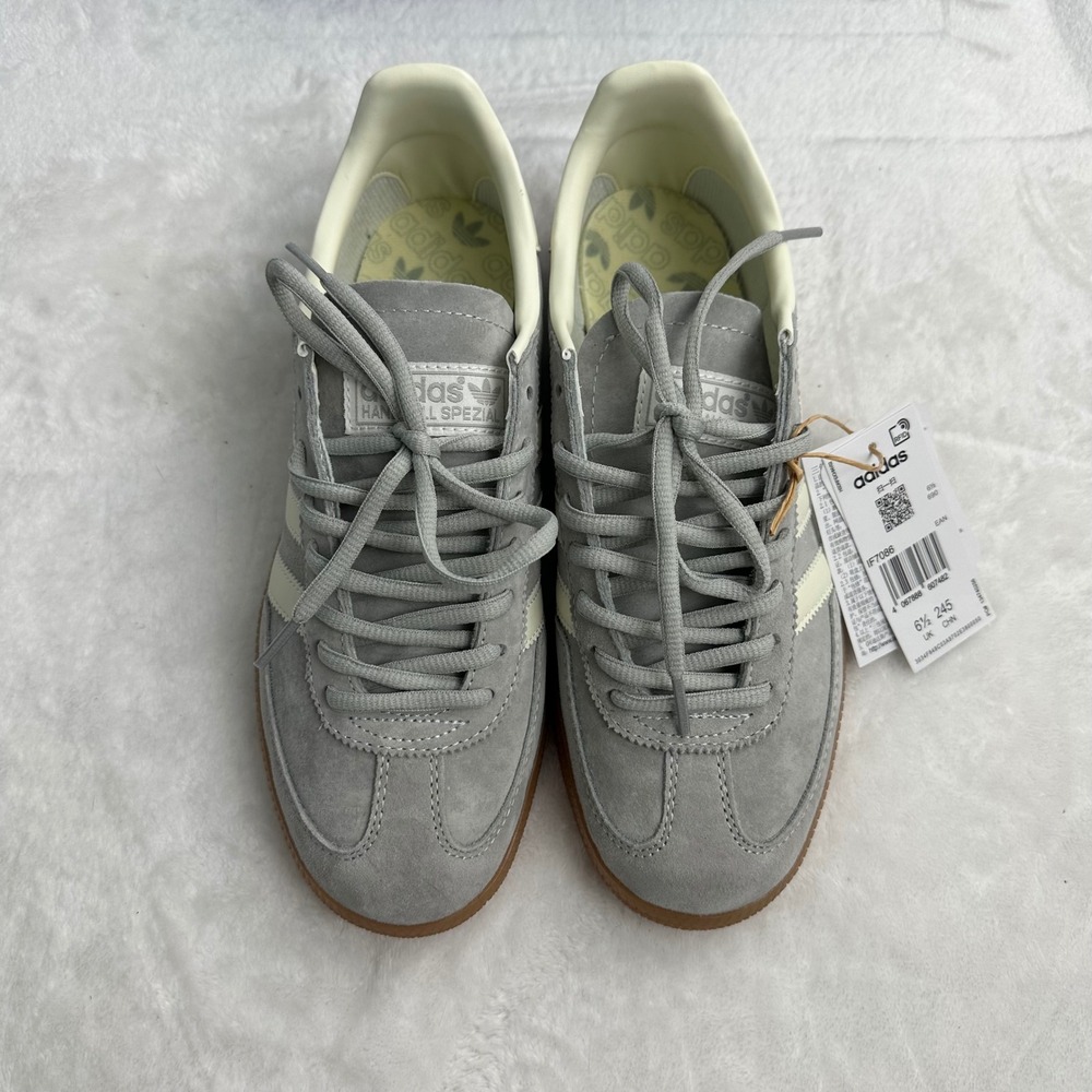 Adidas Handball Spezial Grey Off White Gum Suede Sneakers Mens 7 Womens‎ 8 - Picture 2 of 9